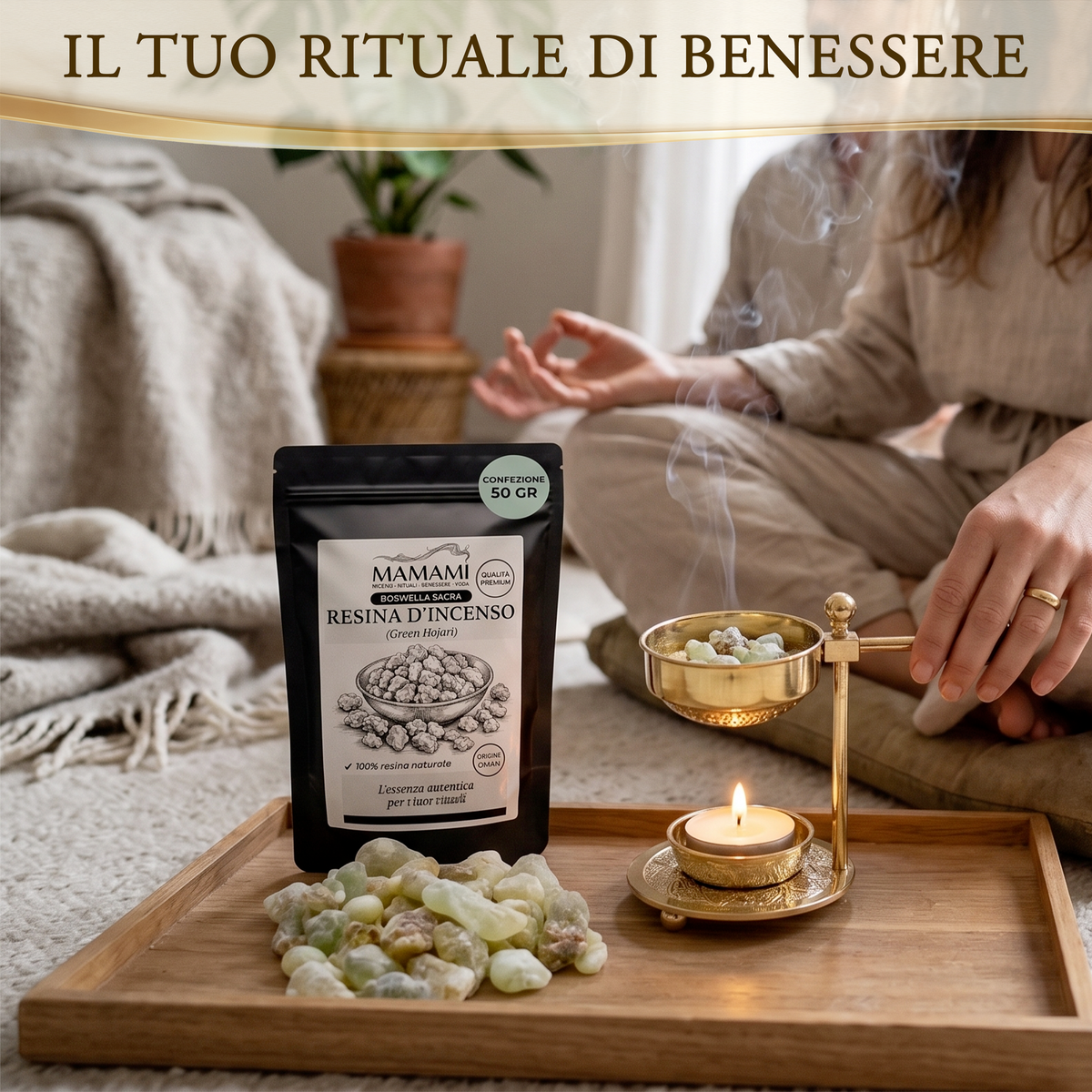 Bruciaincenso in Ottone Regolabile