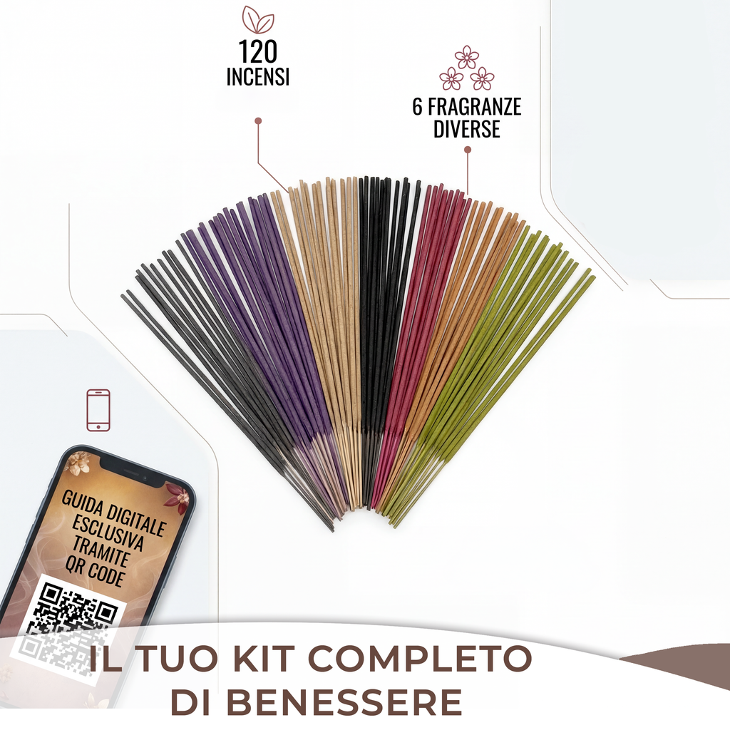 120 Bastoncini Aromatici dall’India (6 Fragranze)