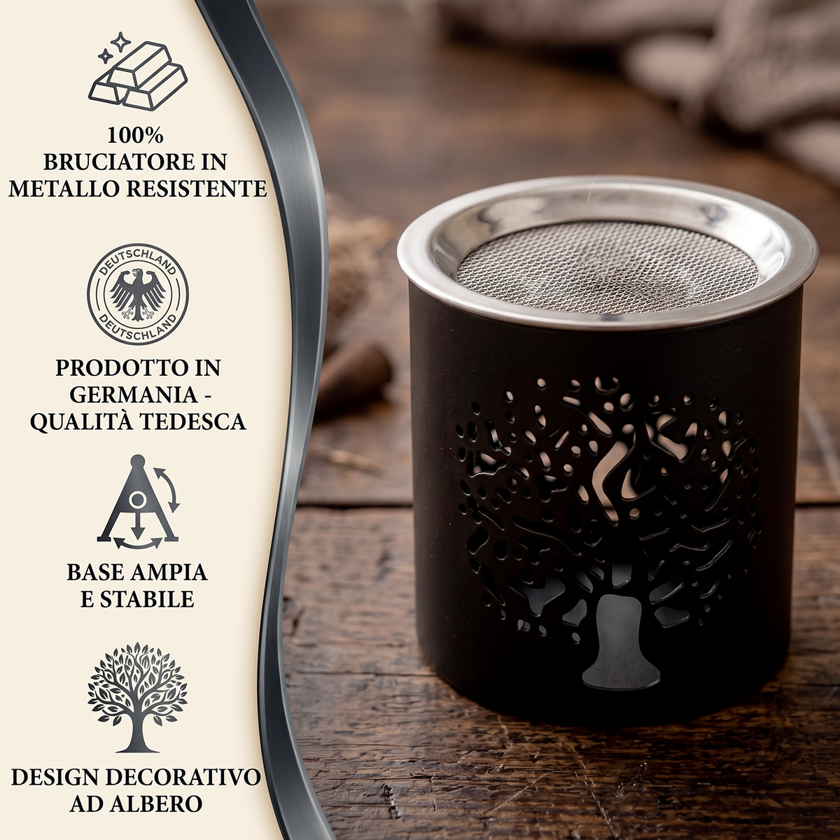 Bruciaincenso Albero della Vita — Ferro Nero