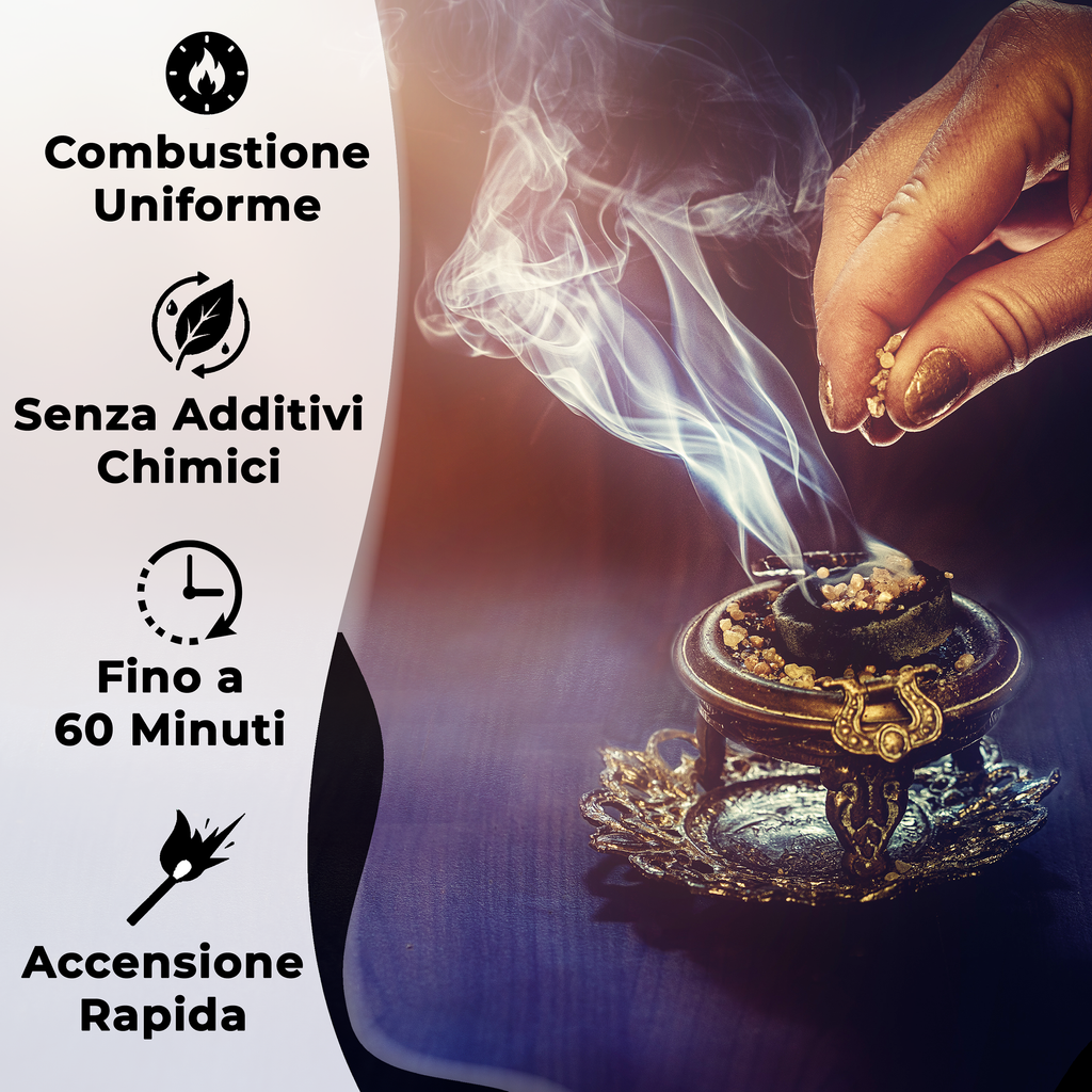 Carboncini per Incenso 33 mm