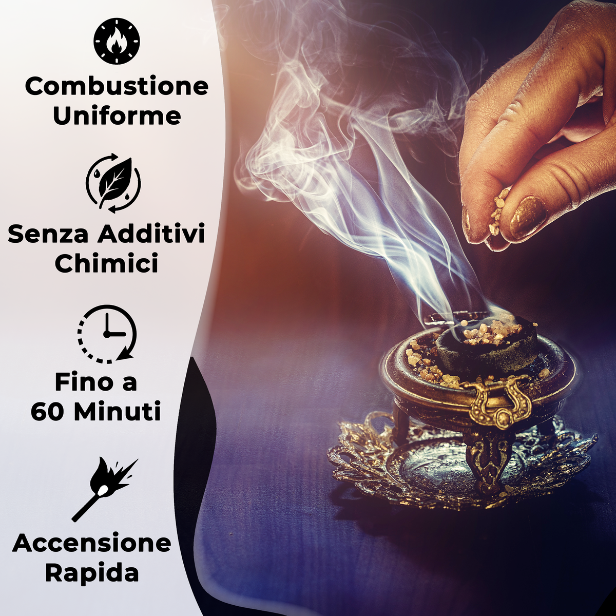 Carboncini per Incenso 33 mm