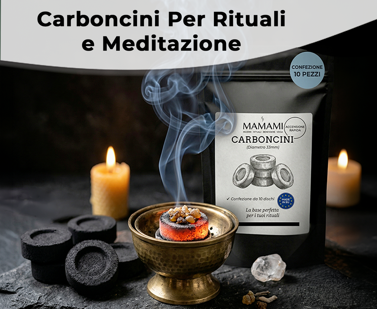 Carboncini per Incenso 33 mm — 10 pezzi con pinza