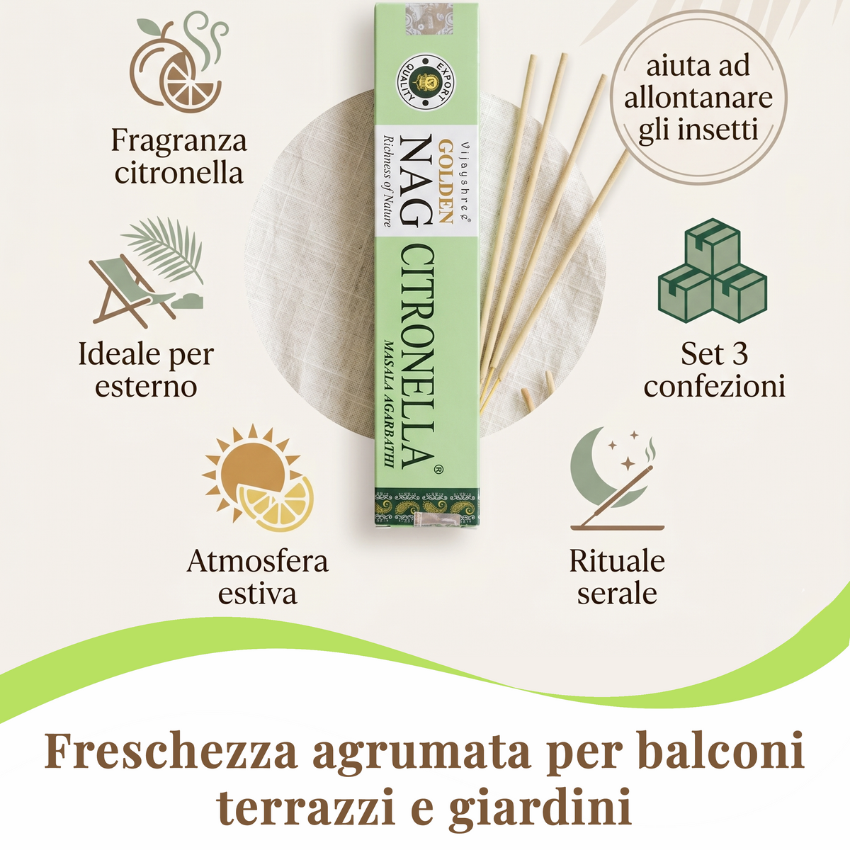 SET GOLDEN NAG (Set Citronella)