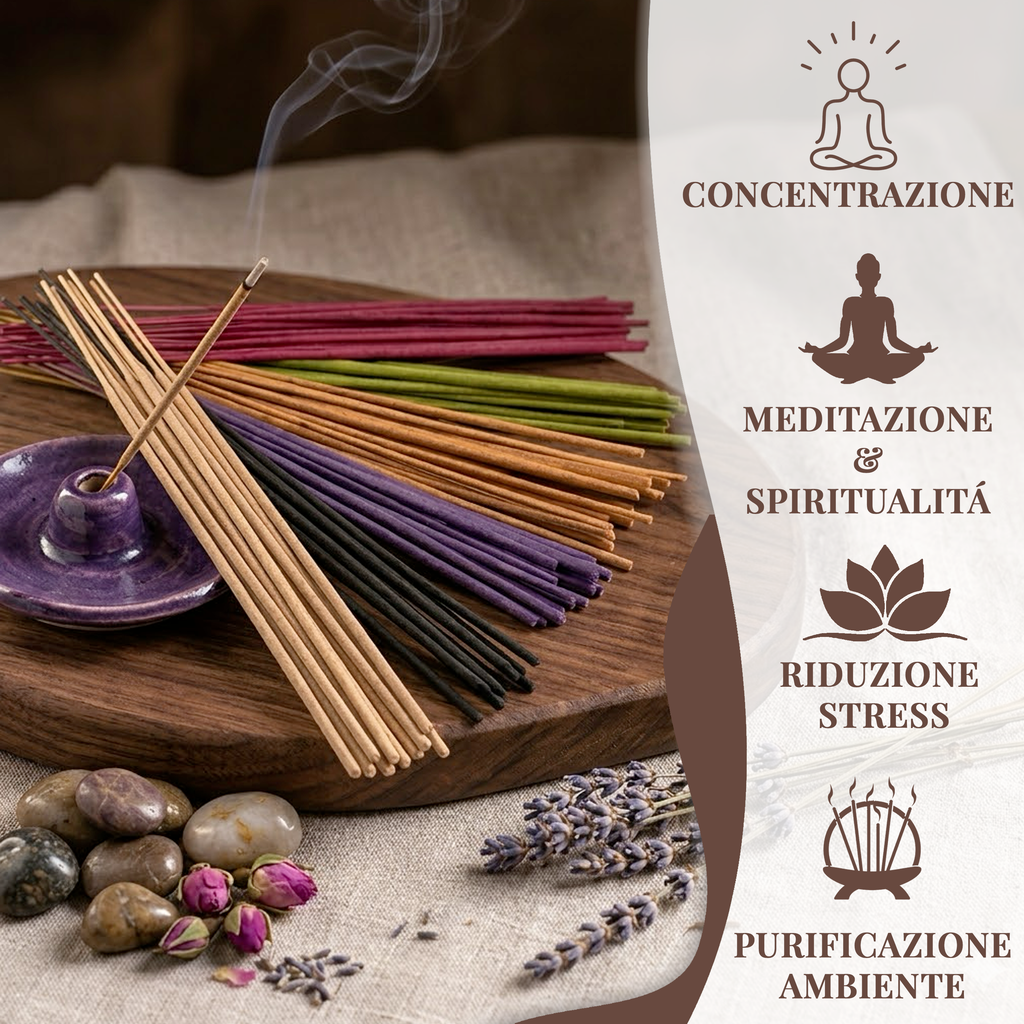 120 Bastoncini Aromatici dall’India (6 Fragranze)